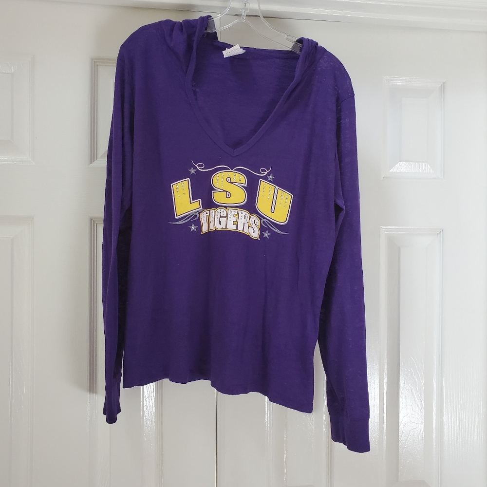 LSU Tigers Burnout Hooded Tee
